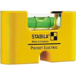 Уровень тип Pocket Electric 70x20x40мм с магнитом и пазом под отвертку STABILA