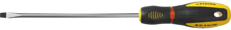 Отвертка STAYER "PROFI" "PROTech", двухкомп рукоятка, намагниченная, Cr-Mo, SL5,5x150мм 25131-05-15_z02 купить в Тюмени