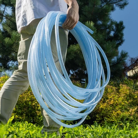 Шланг поливочный прозрачный армированный Palisad 3-х слойный, 1/2&quot;, 25 м 67361 купить в Тюмени