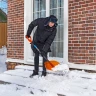 Лопата для уборки снега поликарбонат Сибртех, 465х410х1390 мм, стальной черенок, усиленная 61655 купить в Тюмени