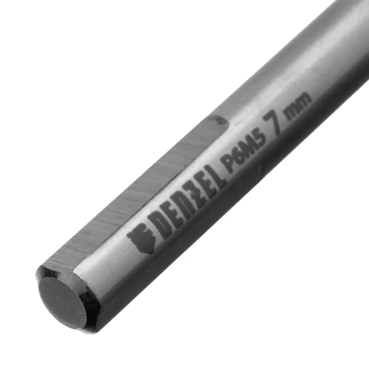 Сверло спиральное по металлу Denzel 7,0 x 109мм, Р6М5, Golden Tip, многогранная заточка 718280 купить в Тюмени