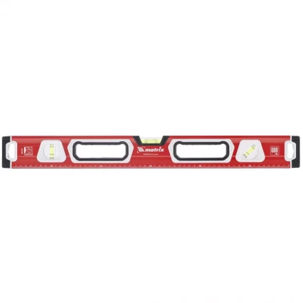 Уровень алюминиевый магнитный 800 мм с зеркальным глазком MATRIX 2 компонентные рукоятки артикул 34732 купить в Тюмени