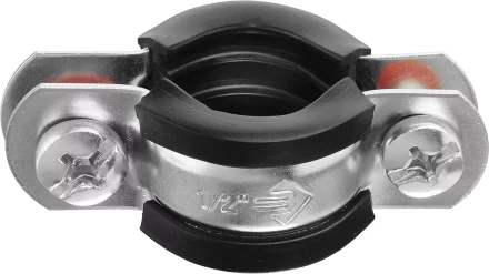 Хомут трубный с гайкой, оцинкованный, 1/2&quot;, 10шт, ЗУБР Мастер 37850-20-24 37850-20-24 купить в Тюмени