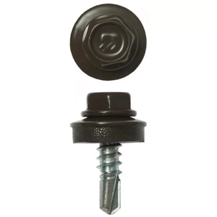 Саморезы ЗУБР окраш., RAL 8028 земел.-коричн., для крепл. кров. матер. к металл. констр., 5.5x19мм, 2500шт 4-300310-55-019-8028 купить в Тюмени