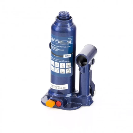 Домкрат гидравлический бутылочный 2 т h подъема 178-338 мм в пластиковом кейсе Stels 51172 купить в Тюмени