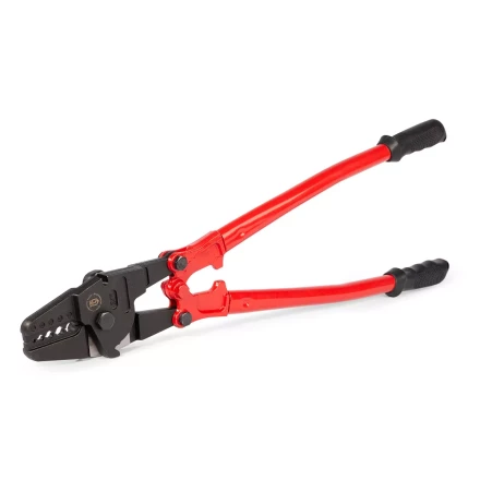 Пресс-клещи КВТ ПК-5-600Т с матрицей для опрессовки стальных тросов овальными алюминиевыми и медными втулками (91984) купить в Тюмени