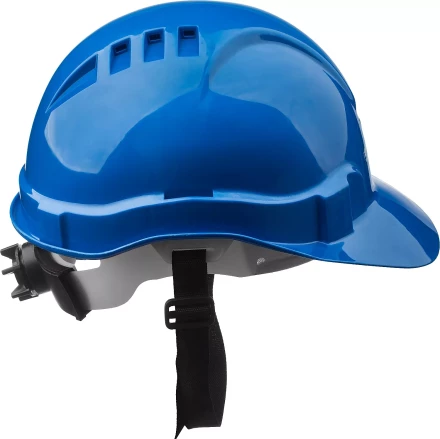Каска защитная ЗУБР &quot;ЭКСПЕРТ&quot; храповый механизм регулировки размера, синяя 11094-3 купить в Тюмени
