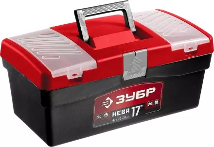 Ящик для инструмента &quot;НЕВА-17&quot; пластиковый, ЗУБР 38323-17 купить в Тюмени