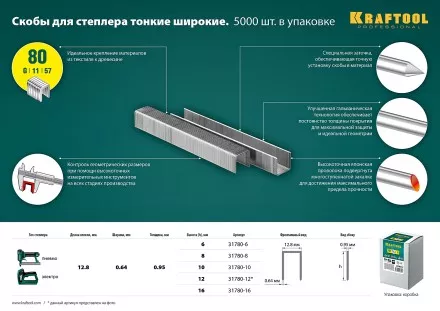Скобы тип 21GA (80 / Pr A / Senco AT) 5000 шт 31780-8 купить в Тюмени