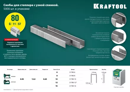 Скобы тип 21GA (80 / Pr A / Senco AT) 5000 шт 31780-8 купить в Тюмени