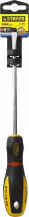 Отвертка STAYER &quot;PROFI&quot; &quot;PROTech&quot;, двухкомп рукоятка, намагниченная, Cr-Mo, SL6,0x150мм 25131-06-15_z02 купить в Тюмени