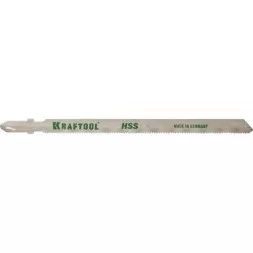 Полотна KRAFTOOL, T318A, для эл/лобзика, HSS, по металлу (1-3мм), EU-хвост., шаг 1,2мм, 110мм, 2шт 159552-1,2