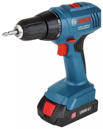 Дрель-шуруповерт аккумуляторная BOSCH GSR 1800-LI (0.601.9A8.305) в кейсе купить в Тюмени