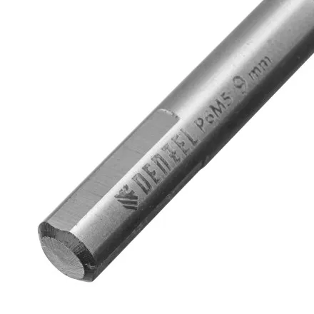 Сверло спиральное по металлу Denzel 9 x 125мм, Р6М5, Golden Tip, многогранная заточка, 718284 купить в Тюмени