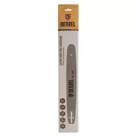 Шина для бензопилы Denzel DGS-5218, длина 45 см (18&quot;), шаг 0.325&quot;, паз 1.5 мм, 72 звена, 59802 купить в Тюмени