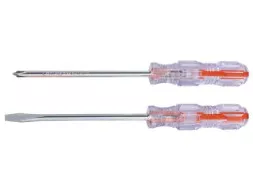 Отвертка Сrystal SL6,0 х 100 мм прозрачная рукоятка углерод. сталь SPARTA 134017