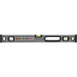 Уровень STAYER &quot;PROFESSIONAL&quot; &quot;BlackMax&quot; коробчатый усиленный с ручками, утолщенный особопроч профиль, 0,5мм/м, 3 ампулы, 60см 3475-060