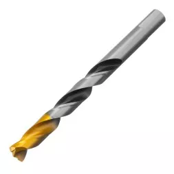 Сверло спиральное по металлу Denzel 12 x 151мм, Р6М5, Golden Tip, многогранная заточка, 718287