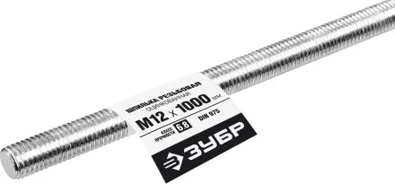 ЗУБР DIN 975, кл. пр. 6.8, М12 x 1000 мм, резьбовая шпилька, 1 шт, Профессионал (30336-12-1) купить в Тюмени