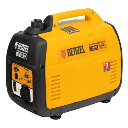 Генератор инверторный Denzel GT-1200iS, 1.2 кВт, 230 В, бак 2.4 л, закрытый корпус, ручной старт купить в Тюмени