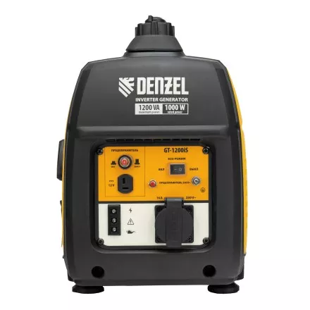 Генератор инверторный Denzel GT-1200iS, 1.2 кВт, 230 В, бак 2.4 л, закрытый корпус, ручной старт купить в Тюмени
