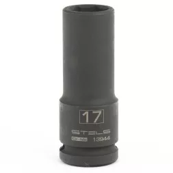 Головка ударная удлиненная шестигранная 17мм 1/2&quot; CrMo Stels 13944
