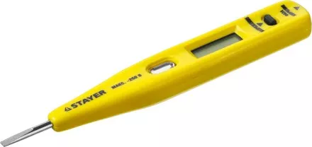 Тестер напряжения STAYER &quot;MASTER&quot; цифровой со световым индикатором, 12-220В, 125мм 45290 купить в Тюмени