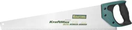 Ножовка для быстрого реза &quot;KraftMax-7&quot; 7 TPI, 500 мм, прямой крупный зуб, рез поперек волокон, для крупных и средних заготовок, KRAFTOOL 15224-55 купить в Тюмени