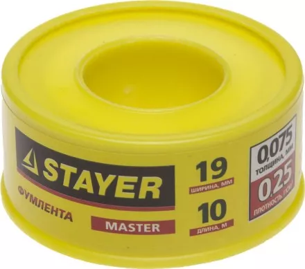 Фумлента STAYER &quot;MASTER&quot;, плотность 0,25 г/см3, 0,075ммх19ммх10м 12360-19-025 купить в Тюмени