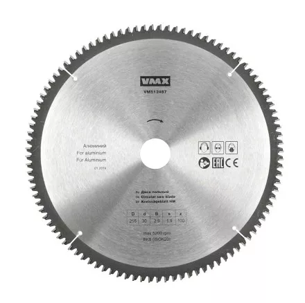 Диск пильный ф255х30 z100 алюминий VMX 512487 купить в Тюмени