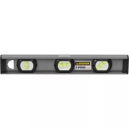 Уровень STAYER &quot;PROFESSIONAL&quot; I-PROLevel, усилен рельс с ручками, утолщен особопрочн профиль, точность 1мм/м, 3 ампулы, 40см 3477-040 купить в Тюмени