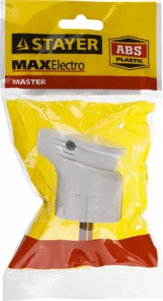 Вилка MAXElectro электрическая, 16А/220В, угловая, с заземлением, белая, STAYER 55161-W купить в Тюмени