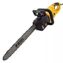 Пила цепная электрическая Denzel EDS-2200, 2.2 кВт,продольная, шина 45 см, шаг 3/8, паз 1.3 мм, 62 звена 95619