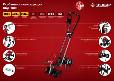 Культиватор электрический ККД-1800 серия МАСТЕР купить в Тюмени