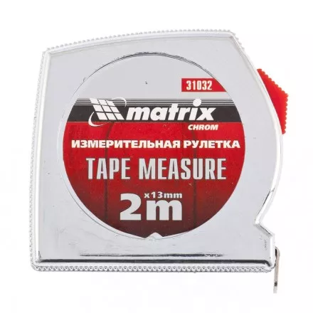 Рулетка Chrom 2 м x 13 мм хромированный корпус  MATRIX 31032 купить в Тюмени