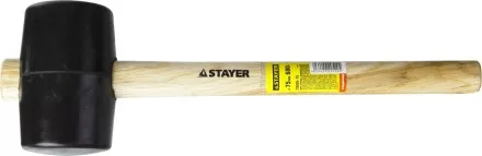 Киянка STAYER резиновая черная с деревянной ручкой, 680г 20505-75 купить в Тюмени