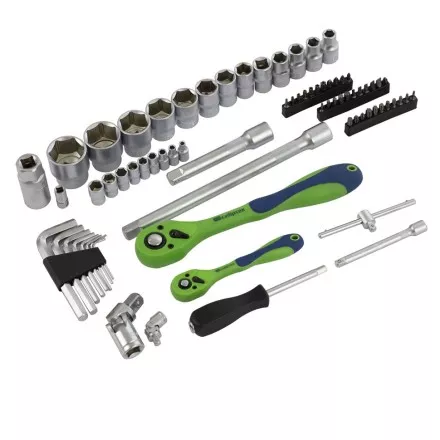 Набор инструментов 89 предметов, CrV 1/2&quot;, 1/4&quot; Сибртех 13529 купить в Тюмени