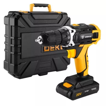 Дрель аккумуляторная DEKO DKCD20FU-Li, 063-4178 + набор 104 аксессуара купить в Тюмени