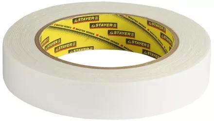Двухсторонняя клейкая лента на вспененной основе, STAYER Professional 12231-25-05, белая, 25мм х 5м 12231-25-05 купить в Тюмени