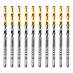 Сверло по металлу, 3,5 мм, HSS-Tin, Golden Tip, 10 шт. Denzel 717207