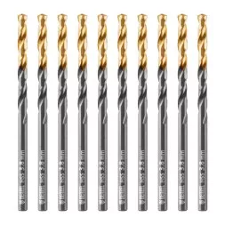 Сверло по металлу, 3,8 мм, HSS-Tin, Golden Tip, 10 шт. Denzel 717208
