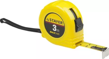 Рулетка STAYER &quot;МASTER&quot; &quot;MaxTape&quot;, пластиковый корпус, 3м/16мм 34014-03-16 купить в Тюмени