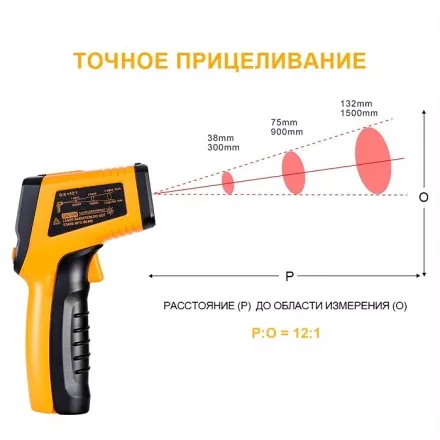 Пирометр инфракрасный CWQ01 DEKO, 065-0208 купить в Тюмени