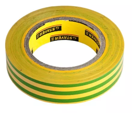 Изолента, STAYER Profi 12292-S-15-10, ПВХ, на карточке, 15 мм х 10 м х 0,18мм, желто-зеленая 12292-S-15-10 купить в Тюмени
