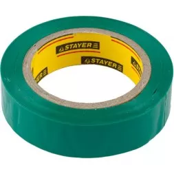 Изолента, STAYER Master 12291-G-15-10, ПВХ, 5000 В, 15мм х 10м, зеленая 12291-G-15-10