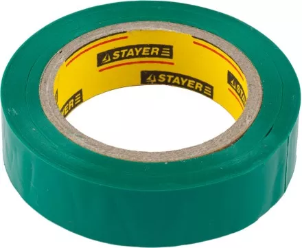 Изолента, STAYER Master 12291-G-15-10, ПВХ, 5000 В, 15мм х 10м, зеленая 12291-G-15-10 купить в Тюмени