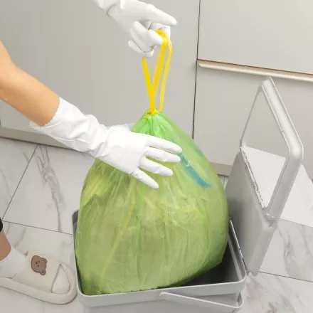 Пакеты для мусора с завязками 35 л x 15 шт., зеленые, Home Palisad 927175 купить в Тюмени