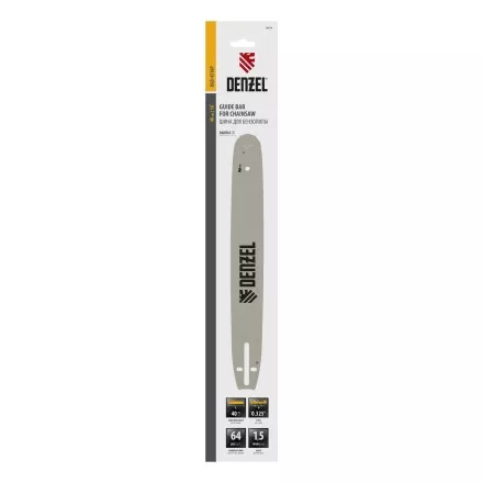 Шина для бензопилы DGS-4516P, длина 40 см (16&quot;), шаг 0,325&quot;, паз 1,5 мм, 64 звена Denzel купить в Тюмени