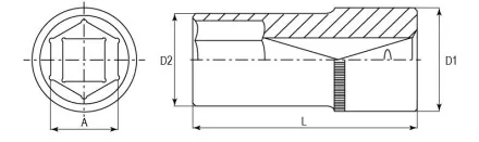 Головка торцевая глубокая 1/4&quot;DR 9 мм S04HD2109 Jonnesway 48005 купить в Тюмени