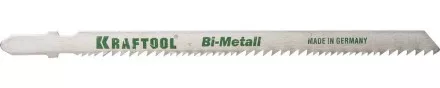 Полотна KRAFTOOL, T345XF, для эл/лобзика, Bi-Metall,универ.: по нерж.стали, дереву с гвоздями, EU-хвост., шаг 1,8-2,5мм, 110мм, 2шт 159505-U купить в Тюмени